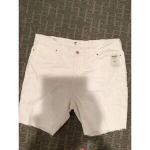 Signature Levi Strauss mid rise capri Cut Off Into Bermuda‎ Shorts Size 24 White